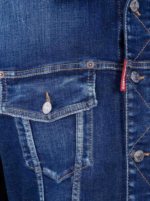 The Best Shops DSQUARED2: Jeans à jambe droite - Jean Droit - Bleu