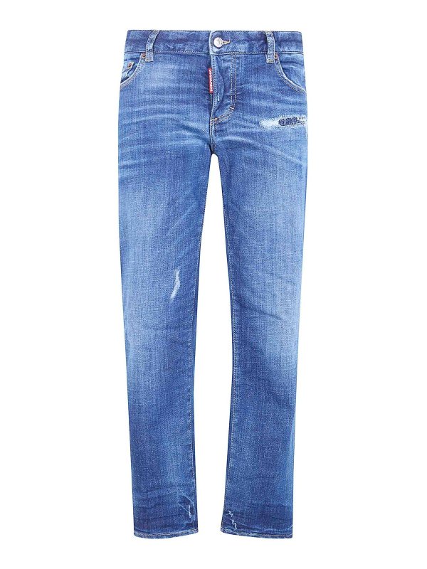DSQUARED2: Jeans à jambe droite - Jean Droit - Bleu