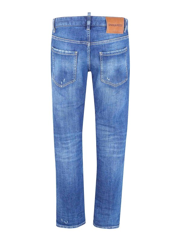 DSQUARED2: Jeans à jambe droite online - Jean Droit - Bleu