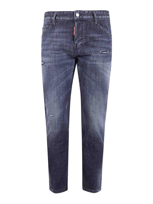 DSQUARED2: straight leg jeans - Slim Twst Jeans
