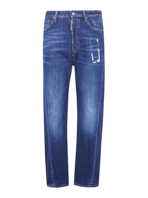 DSQUARED2: flared jeans - Loose Twisted Jeans