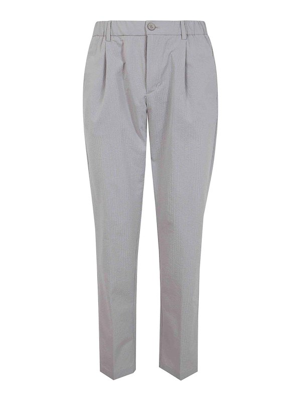 HERNO: Pantalons casual - Pantalons Décontractés - Gris