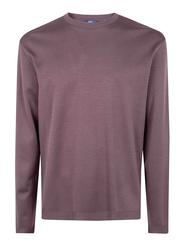 HERNO: T-shirts - T-Shirt - Braun