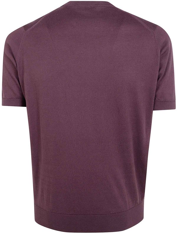 JOHN SMEDLEY: Strickpullover mit Rundhalsausschnitt online - Rundhalspullover - Orange