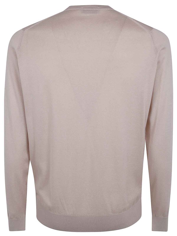 JOHN SMEDLEY: Strickpullover mit Rundhalsausschnitt online - Rundhalspullover - Nude