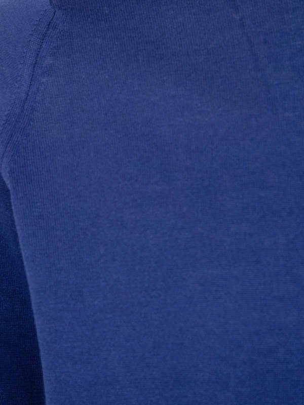 The Best Shops JOHN SMEDLEY: Strickpullover mit Rundhalsausschnitt - Rundhalspullover - Blau