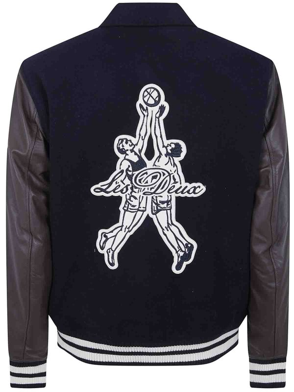 LES DEUX: casual jackets online - Basket Varsity Wool Jacket