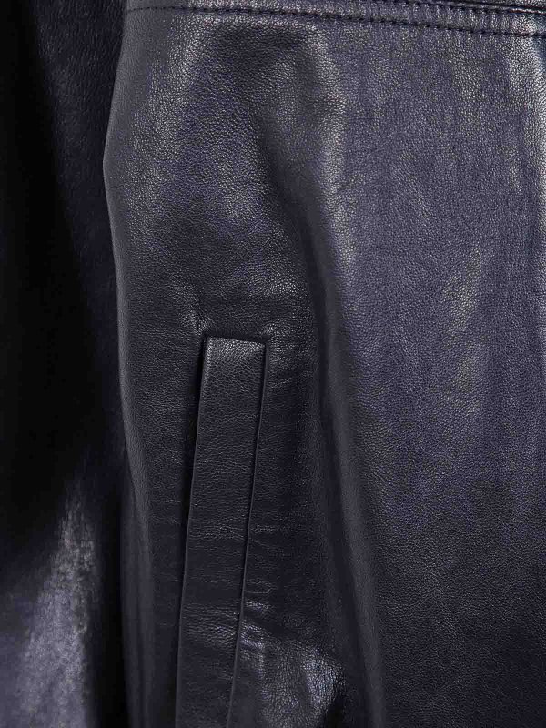 The Best Shops MAGDA BUTRYM: レザージャケット - レザージャケット - 黒