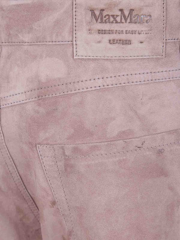 The Best Shops Max Mara: Lederhosen - Lederhose - Braun