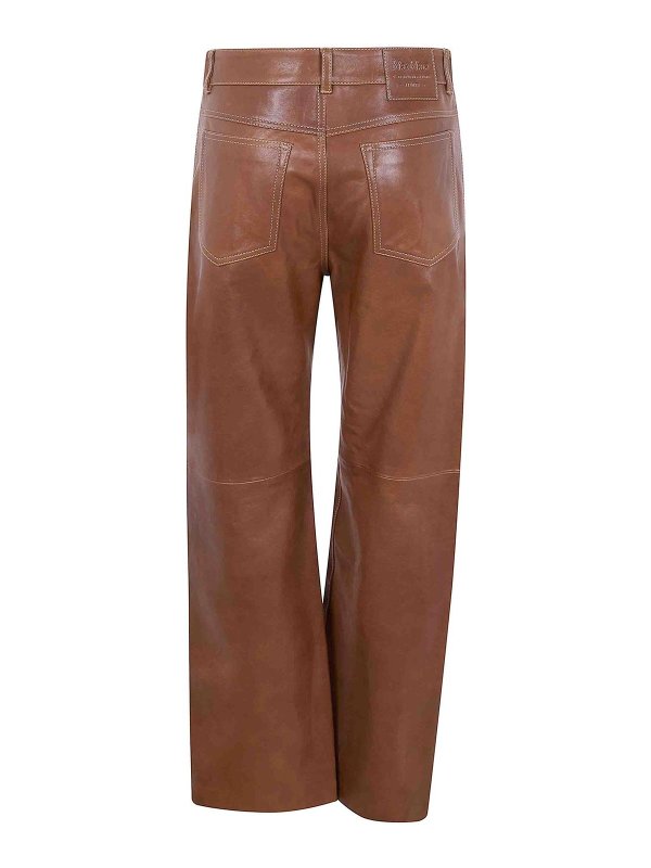 Max Mara: Lederhosen online - Lederhose - Braun