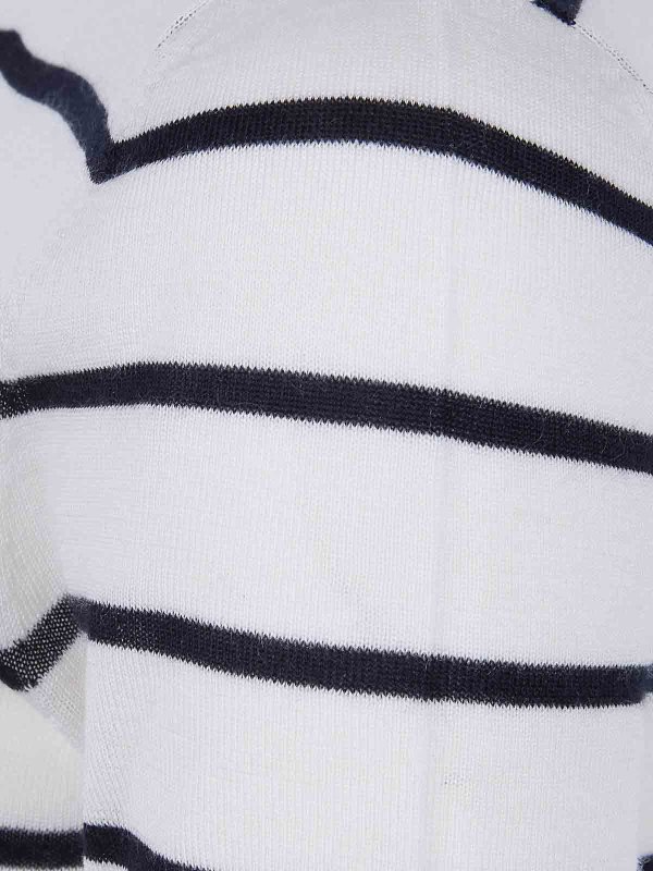 The Best Shops Max Mara: Strickpullover mit Rundhalsausschnitt - Rundhalspullover - Weiß
