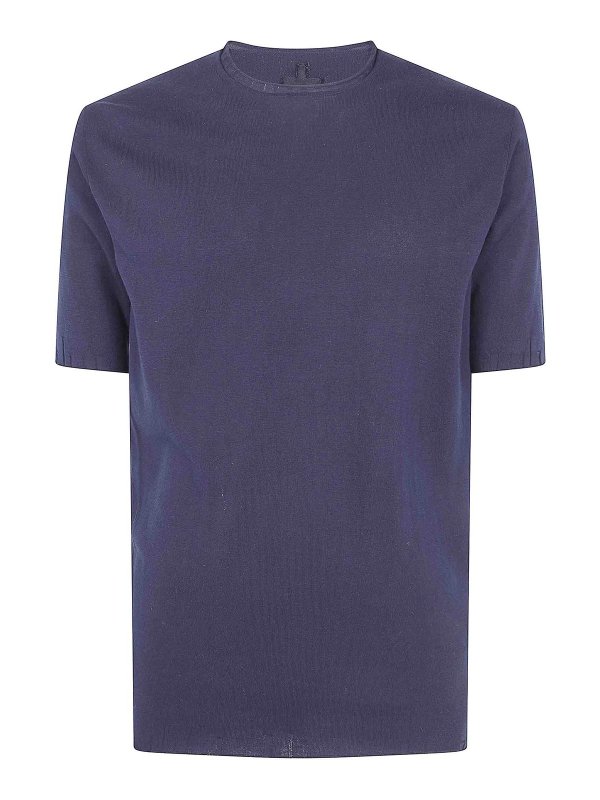 MD75: Strickpullover mit Rundhalsausschnitt - Rundhalspullover - Blau