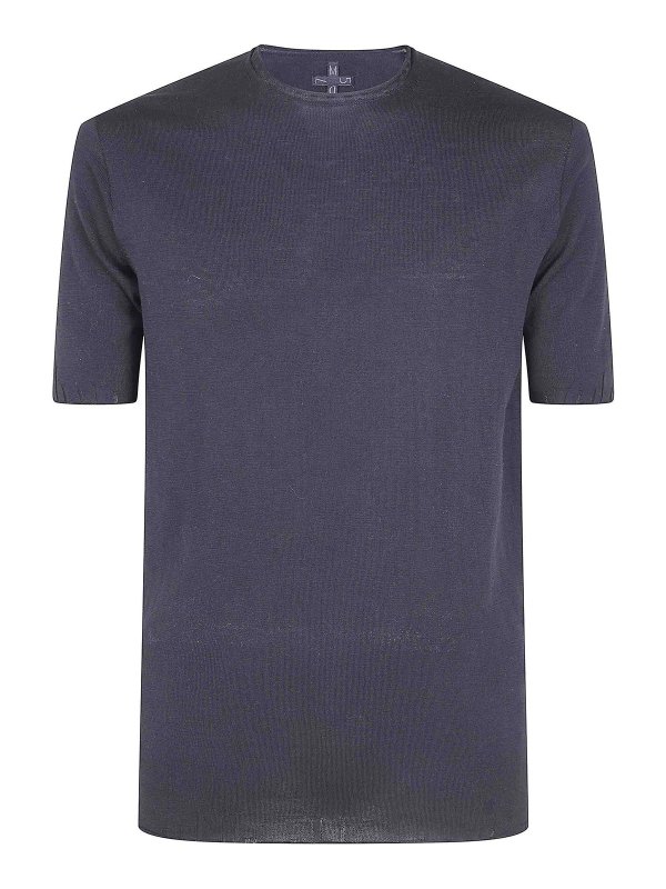 MD75: Suéteres con cuello pico - Suéter Cuello Redondo - Negro