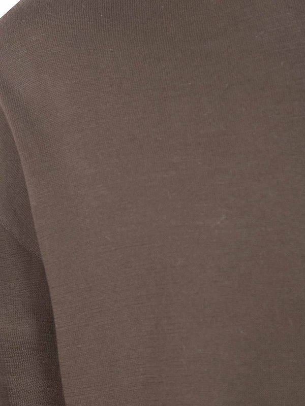 The Best Shops MD75: Strickpullover mit Rundhalsausschnitt - Rundhalspullover - Braun