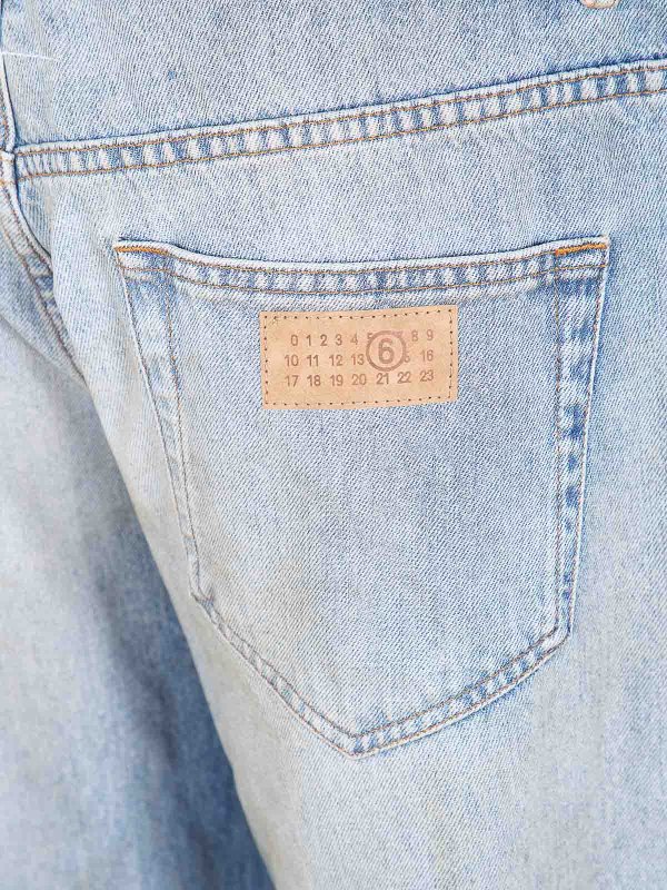 The Best Shops MM6 MAISON MARGIELA: ストレートジーンズ - ストレートジーンズ - ブルー