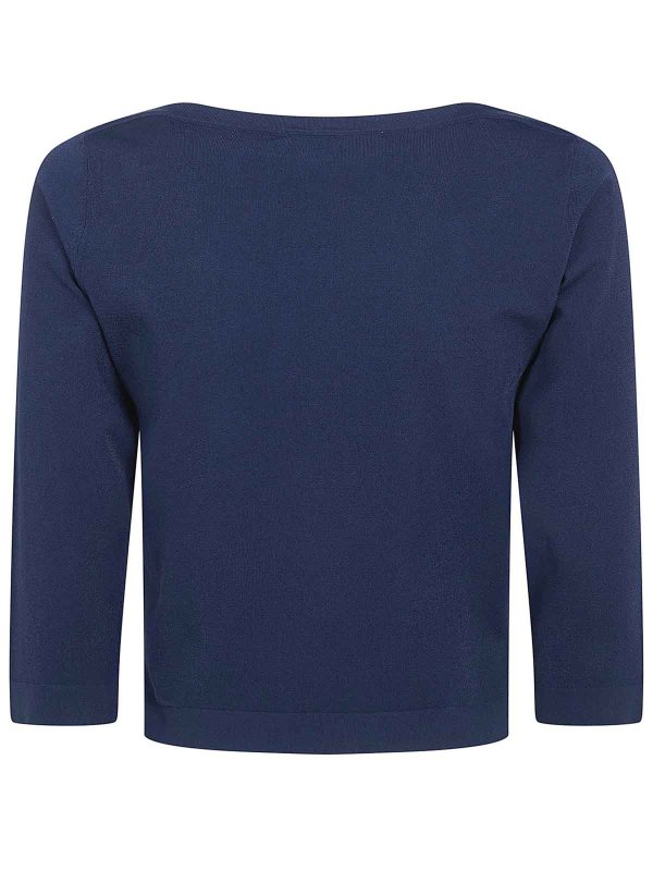 NUUR: Strickpullover mit Rundhalsausschnitt online - Rundhalspullover - Blau
