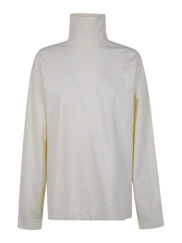 PHOEBE PHILO: Pull col rond - Pull Col Rond - Blanc