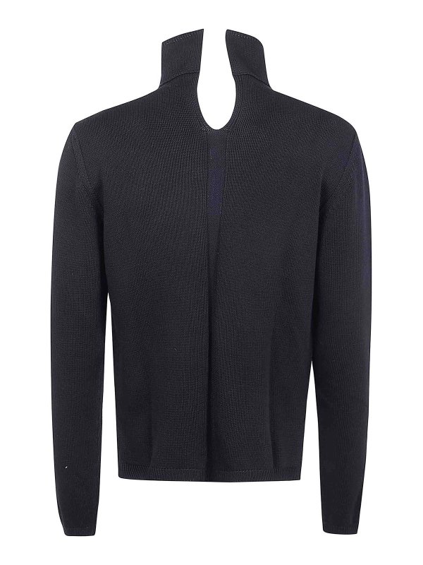 RICK OWENS: Strickpullover mit Rundhalsausschnitt online - Rundhalspullover - Schwarz