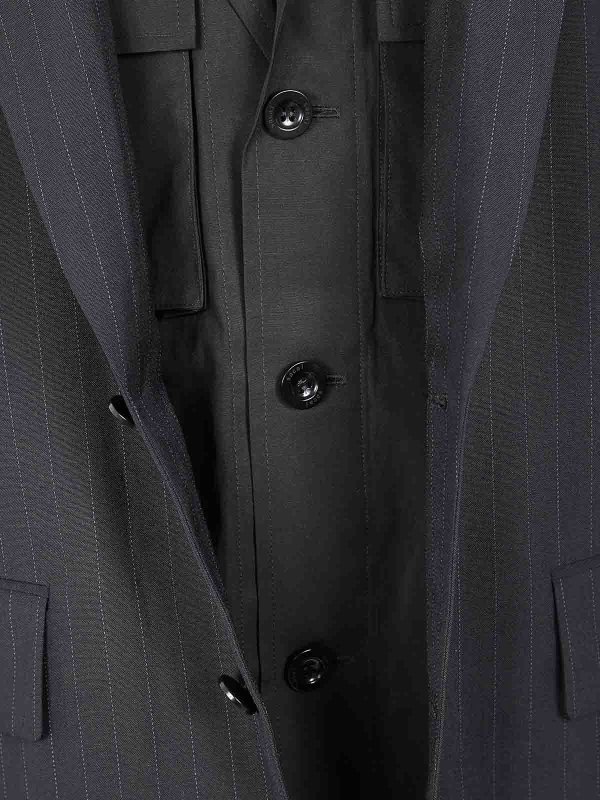 The Best Shops Sacai: casual jackets - Chalk Stripe Jacket