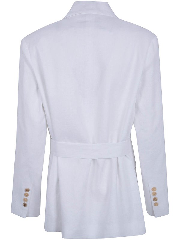 Semicouture: casual jackets online - Belted Linen Jacket