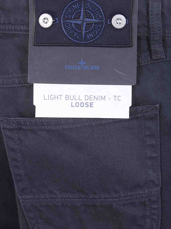 The Best Shops STONE ISLAND: ストレートジーンズ - ストレートジーンズ - 黒