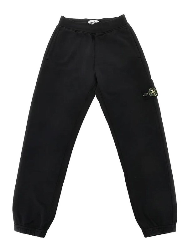 Stone Island Junior: カジュアルトラウザー - カジュアルパンツ - 黒