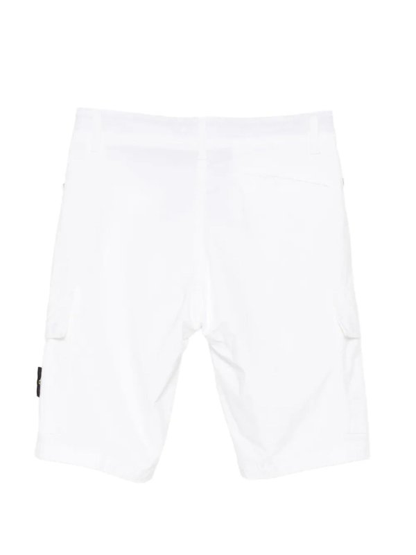Stone Island Junior: トラウザーショーツ online - ショートパンツ - 白