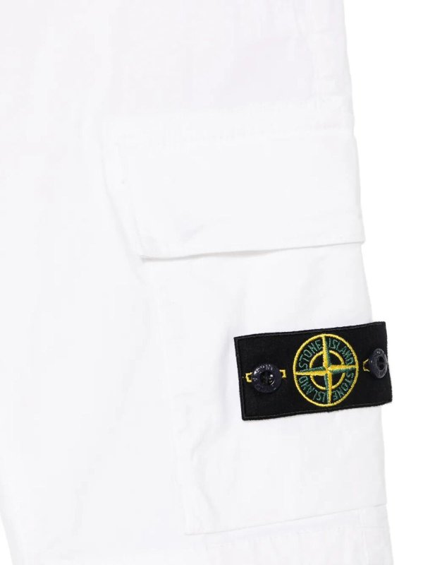The Best Shops Stone Island Junior: トラウザーショーツ - ショートパンツ - 白