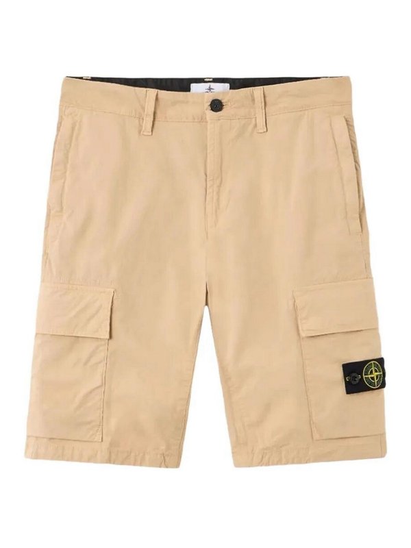 Stone Island Junior: トラウザーショーツ - ショートパンツ - グレー