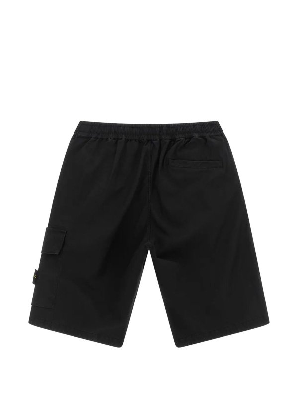 Stone Island Junior: トラウザーショーツ online - ショートパンツ - 黒