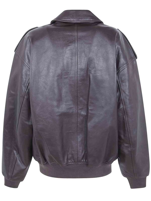 THE FRANKIE SHOP: レザージャケット online - レザージャケット - ブラウン
