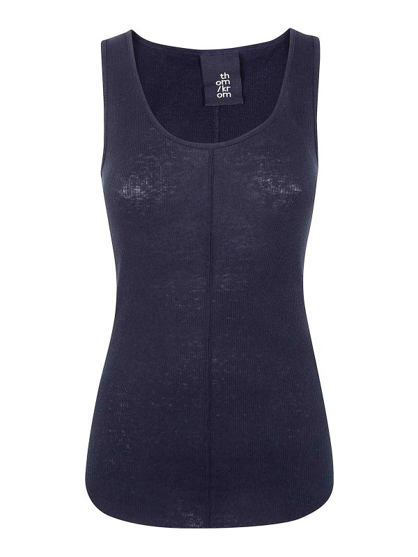 THOM KROM: Tops y camisetas sin mangas - Top - Negro