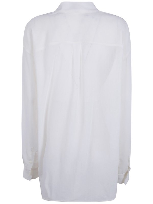 TOTEME: blouses online - Overlapping Collar Blouse