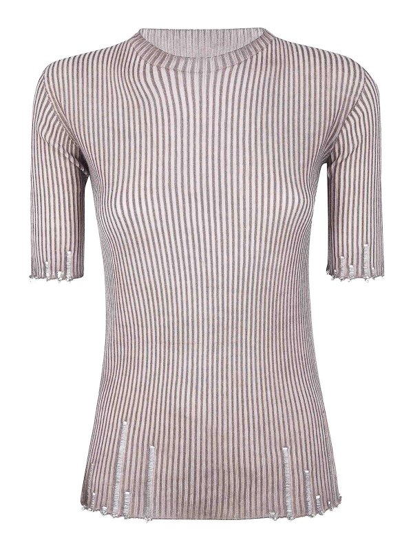 UMA WANG: Tops y camisetas sin mangas - Top - Marrón