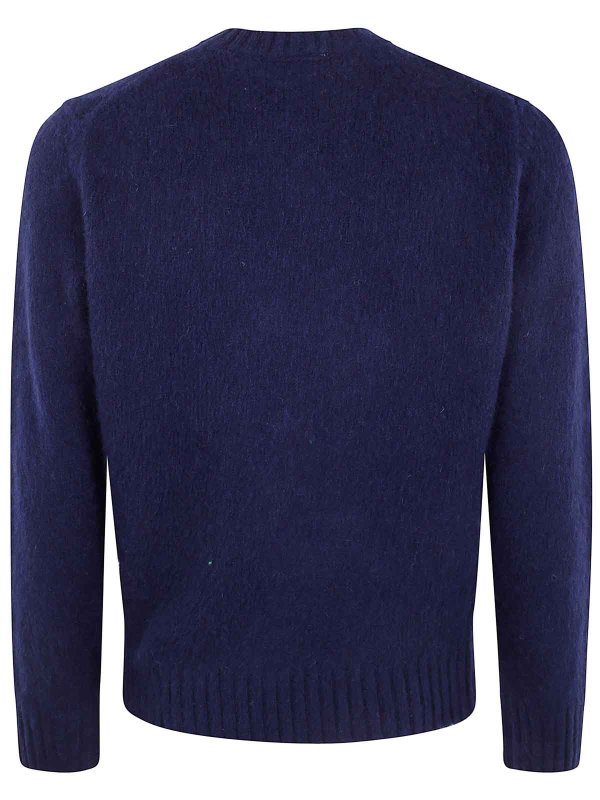 ASPESI: Strickpullover mit Rundhalsausschnitt online - Rundhalspullover - Blau