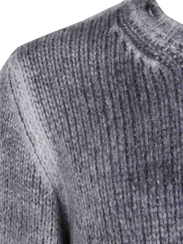 The Best Shops AVANT-TOI: Strickpullover mit Rundhalsausschnitt - Rundhalspullover - Grau