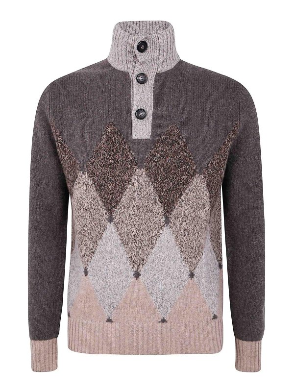 BALLANTYNE: Turtlenecks & Polo necks - T Neck Pullover Button