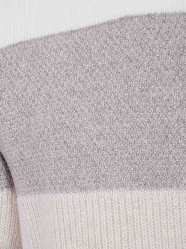 The Best Shops BARBA: crew necks - Turtle Neck Orizontal Stripes Sweater