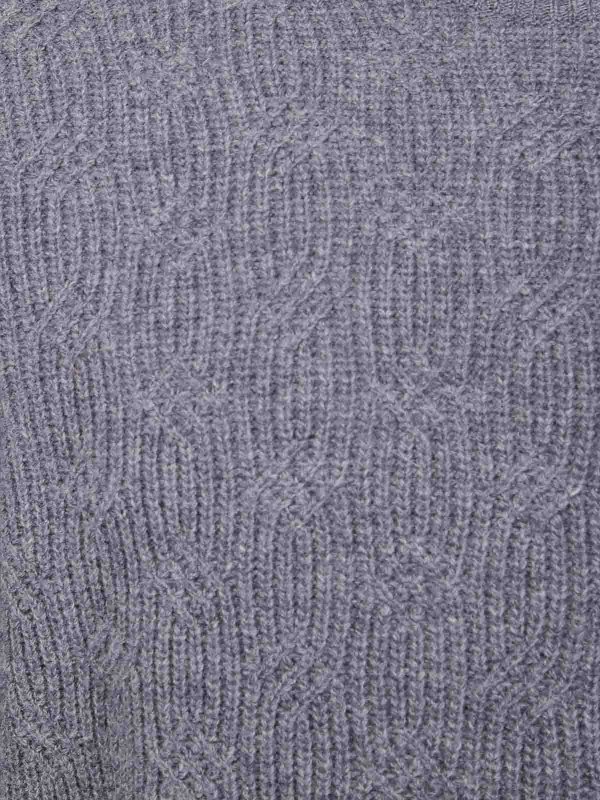 The Best Shops BARBA: Strickpullover mit Rundhalsausschnitt - Rundhalspullover - Grau