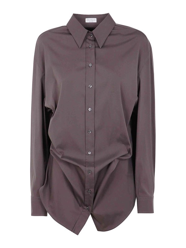 BRUNELLO CUCINELLI: Hemden - Hemd - Braun