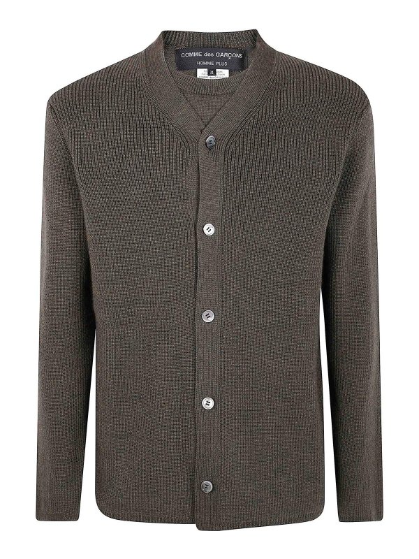COMME DES GARÇONS HOMMES PLUS: カーディガン - カーディガン - 緑