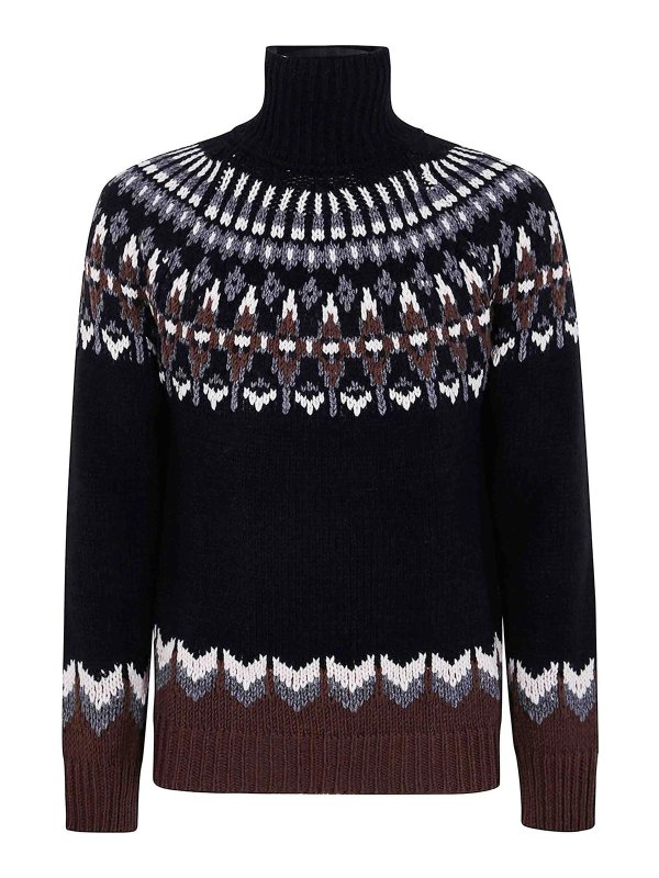 DONDUP: Pull col rond - Pull Col Rond - Noir