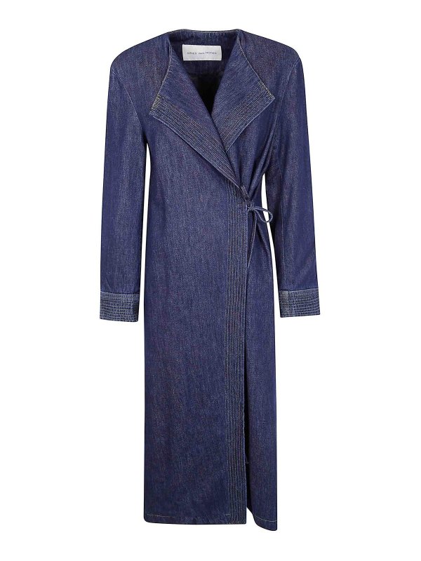 DRIES VAN NOTEN: ロングコート - ロングコート - ブルー