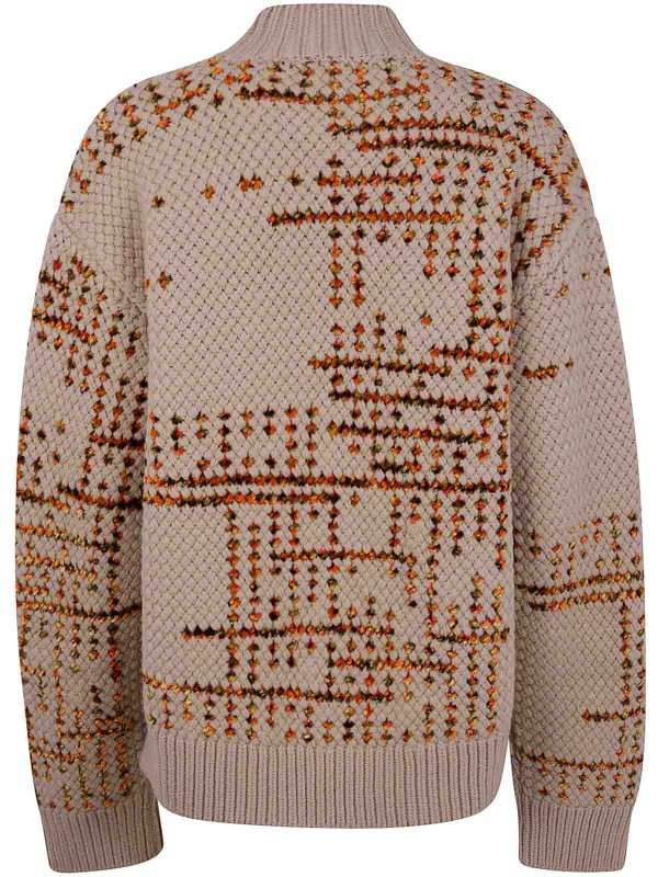 DRIES VAN NOTEN: Strickpullover mit Rundhalsausschnitt online - Rundhalspullover - Nude