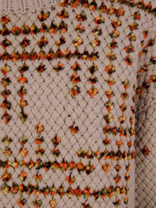 The Best Shops DRIES VAN NOTEN: Strickpullover mit Rundhalsausschnitt - Rundhalspullover - Nude