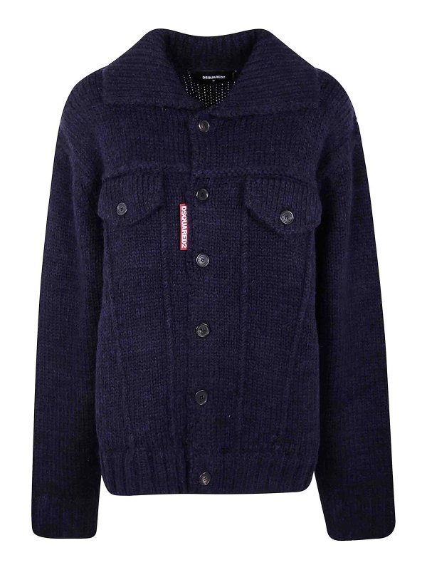 DSQUARED2: casual jackets - Knit Jean Jacket