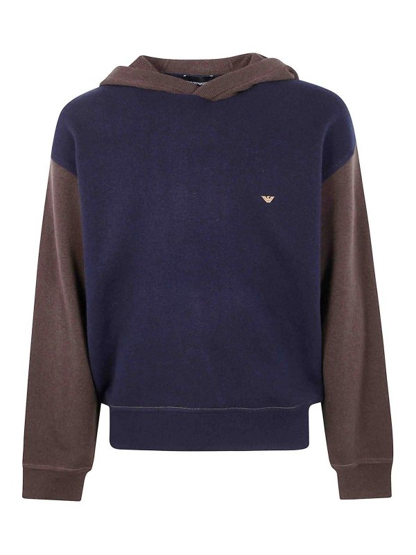 EMPORIO ARMANI: クルーネック - クルーネック - ブルー
