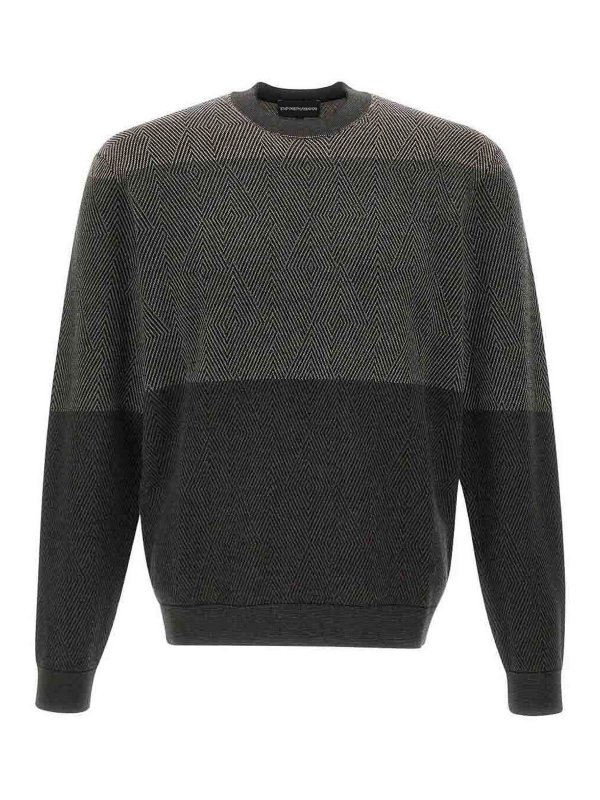 EMPORIO ARMANI: クルーネック - クルーネック - 緑