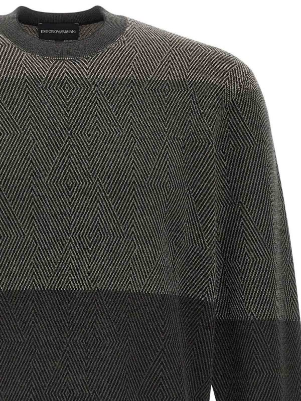 クルーネック - 緑 shop online: EMPORIO ARMANI