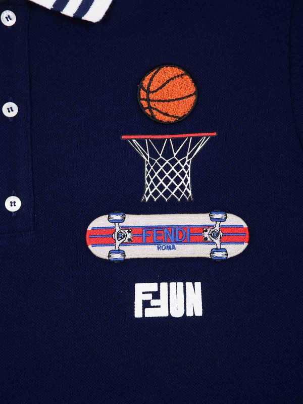 The Best Shops Fendi Jr: ポロシャツ - ポロシャツ - ブルー